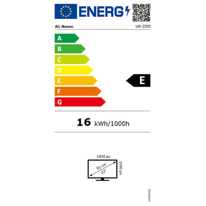 Écran Ag Neovo LW-2202 21,5" LED TFT LCD Flicker free 50-60  Hz