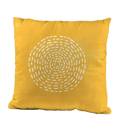 Coussin étnico 45 x 45 cm Moutarde