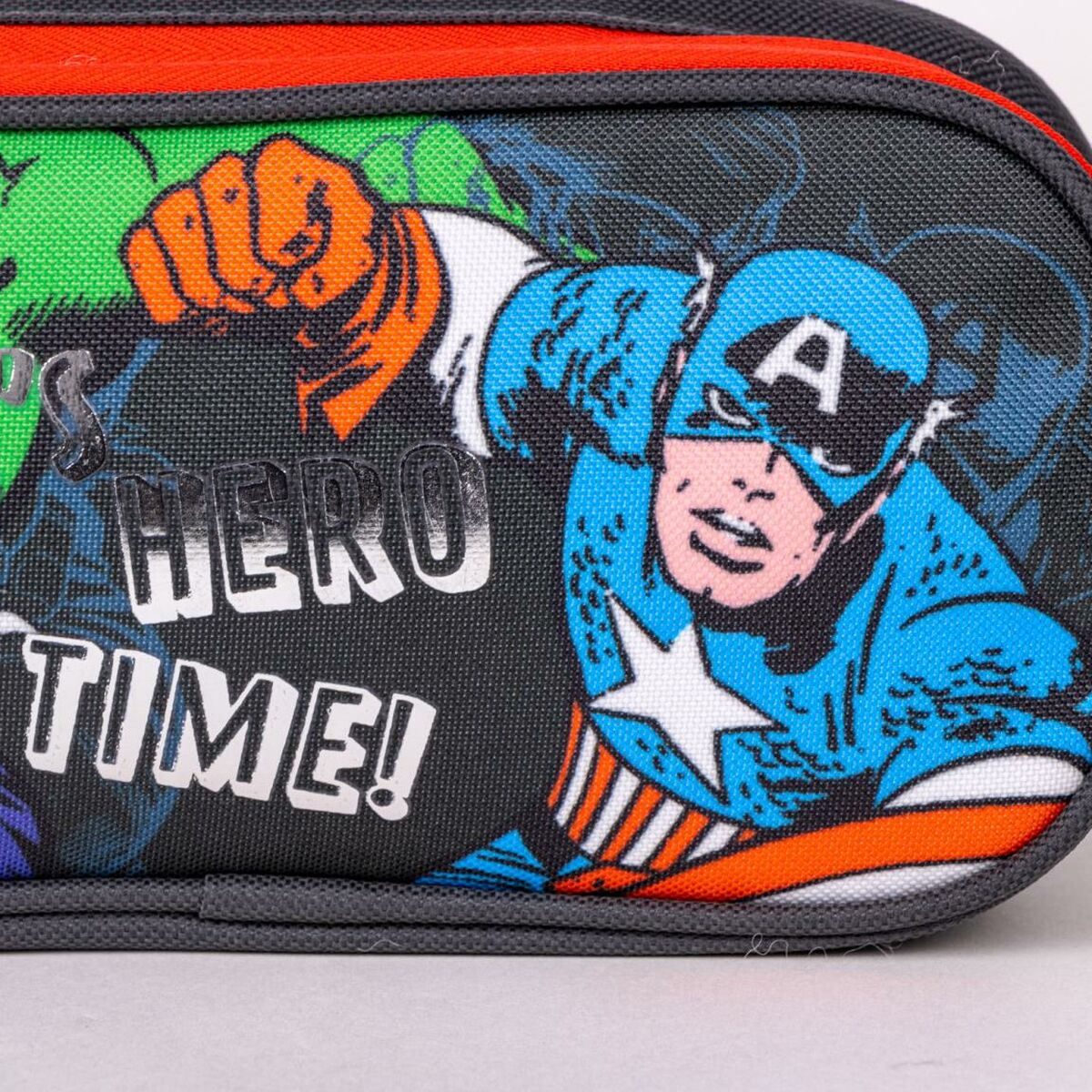 Trousse Fourre-Tout Double The Avengers 22,5 x 8 x 10 cm Noir