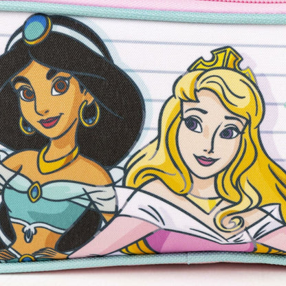 Trousse Fourre-Tout Double Princesses Disney 22,5 x 8 x 10 cm Rose