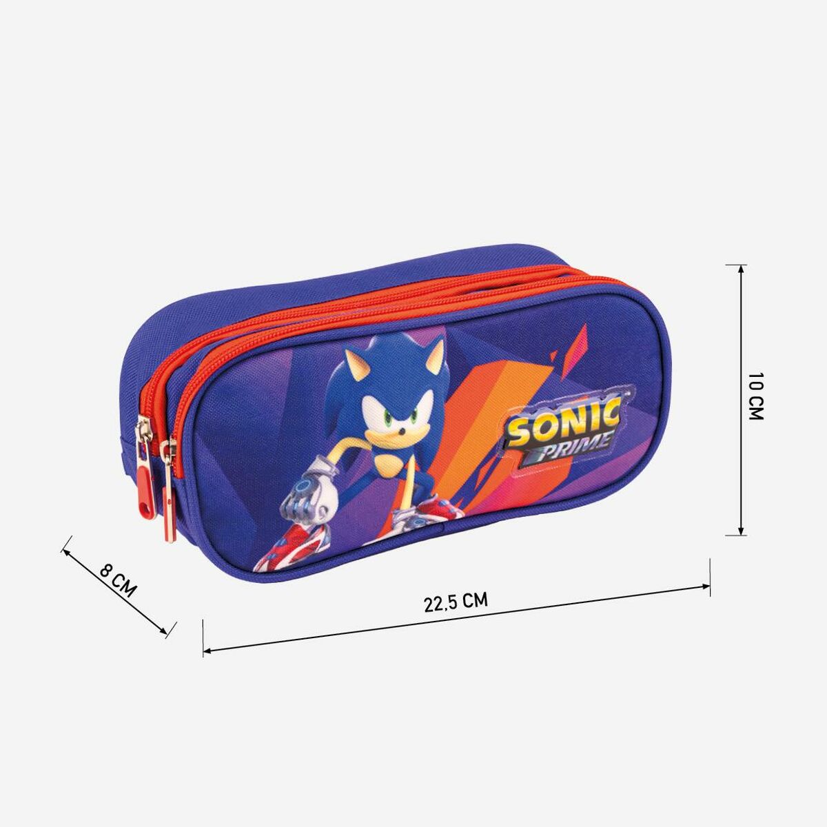 Trousse d'écolier Sonic Violet 22,5 x 8 x 10 cm