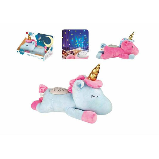 Peluche musicale Lumière Son Projecteur Licorne 20cm