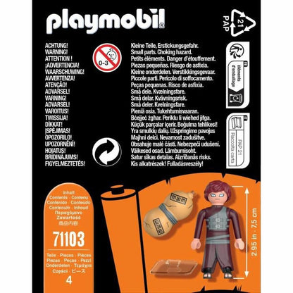 Figurine Playmobil Naruto Shippuden - Gaara 71103 4 Pièces