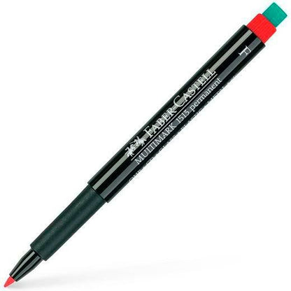 Marqueur permanent Faber-Castell Multimark 1513 F Rouge 0,6 mm (10 Unités)