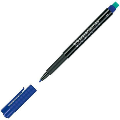 Marqueur permanent Faber-Castell Multimark Bleu (10 Unités)