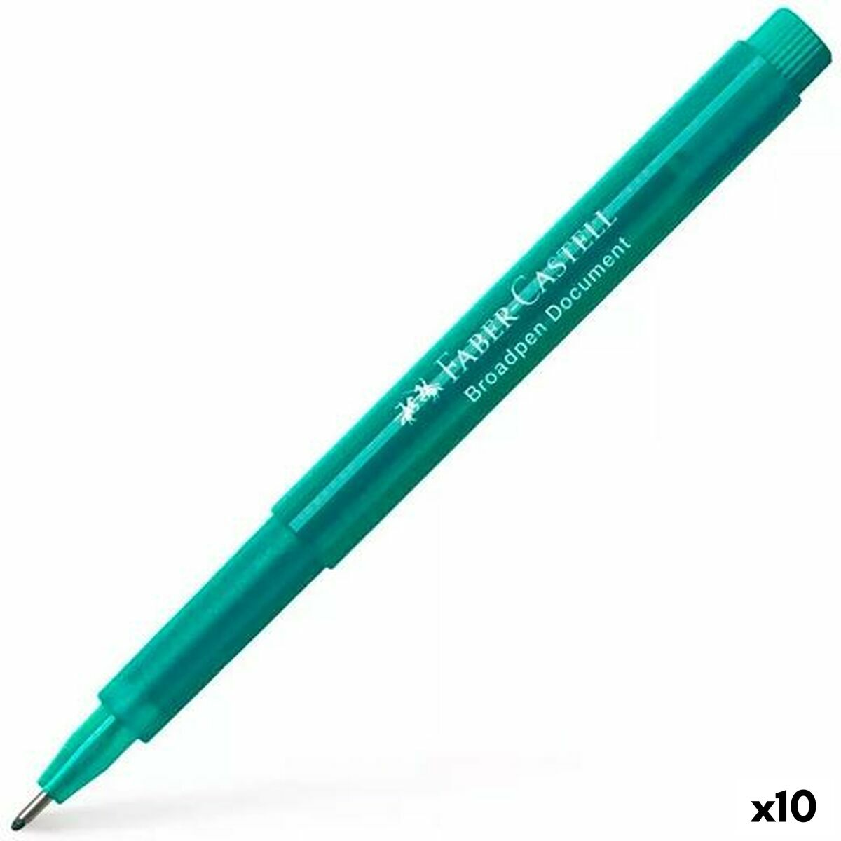 Feutres Faber-Castell Broadpen Document Turquoise 10 Unités