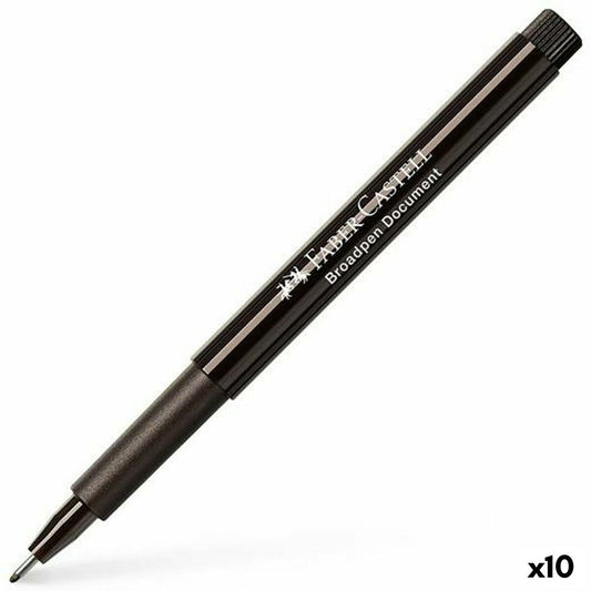 Feutres Faber-Castell Broadpen Document Noir (10 Unités)