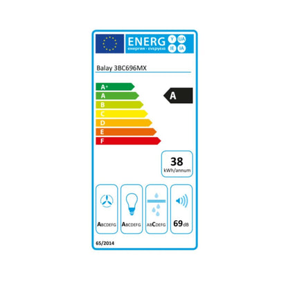 Hotte standard Balay 3BC696MX 600 m3/h 69 dB (A) Argenté Acier