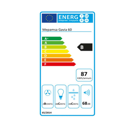 Hotte standard Mepamsa 3200528013 60 cm 740 m3/h 53 dB 250W Acier B