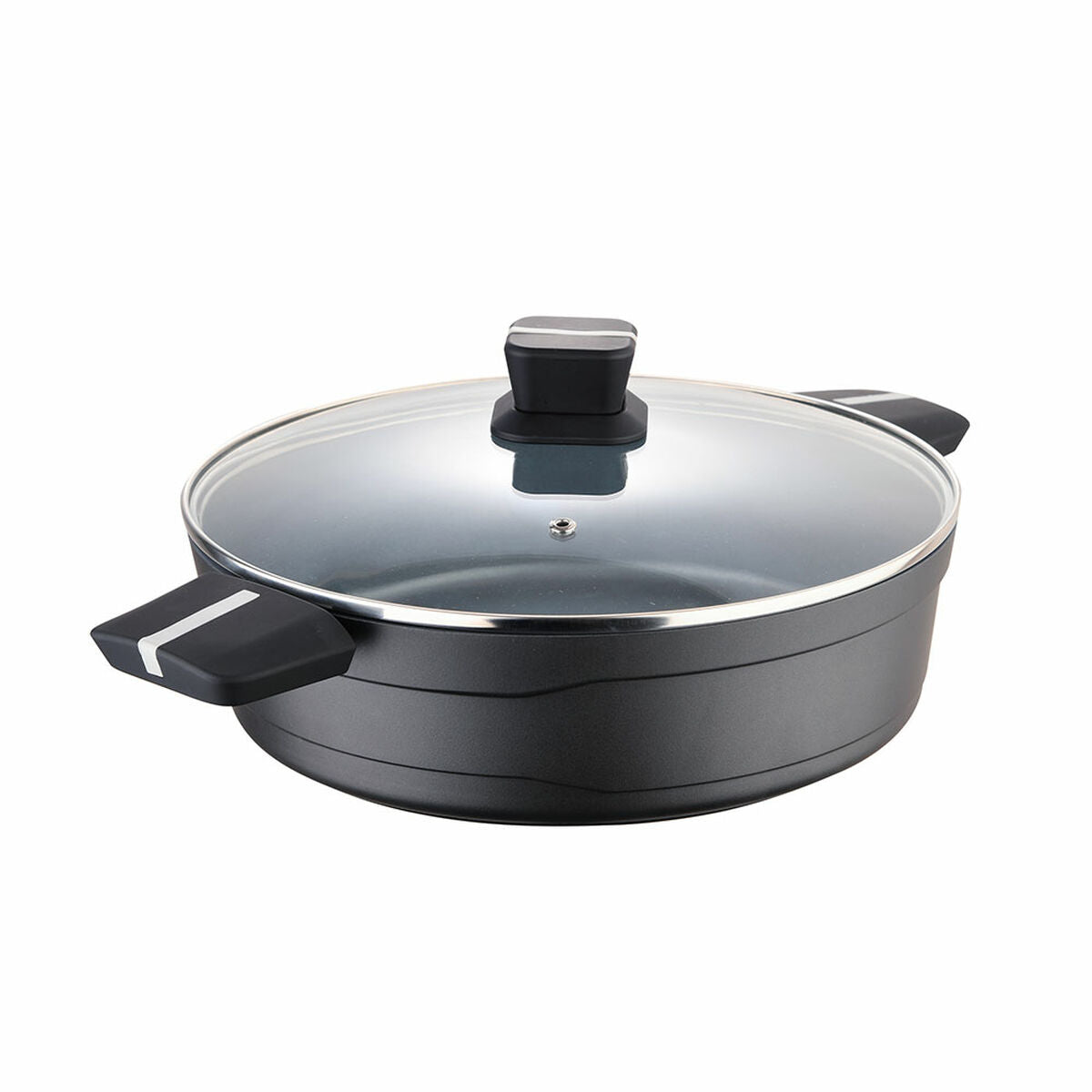 Casserole avec couvercle en verre San Ignacio Bistro SG6427 Goute Aluminium (Ø 28 x 8 cm)