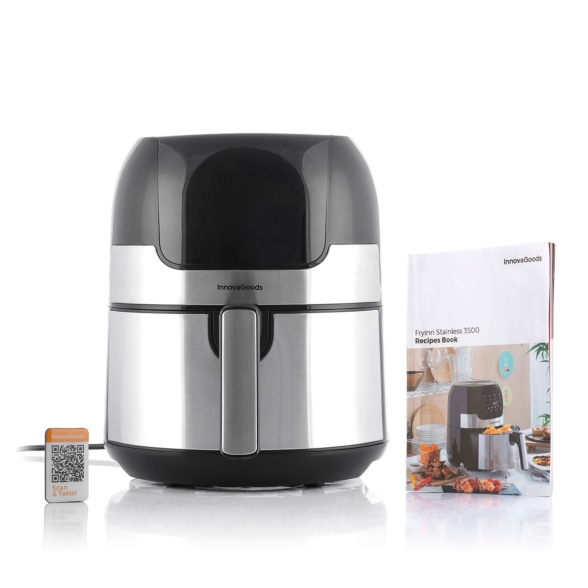 Friteuse sans Huile InnovaGoods Fryinn 3500 Noir Acier inoxydable 1400 W 3,5 L