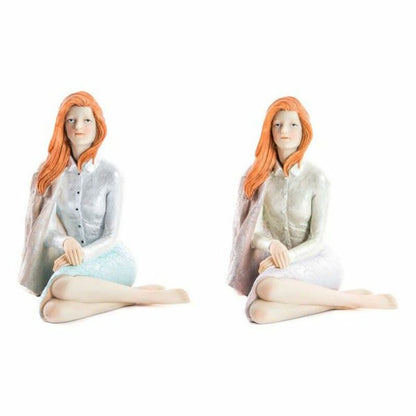 Figurine Décorative DKD Home Decor 15 x 18 x 19,5 cm Femme Résine Romantique (2 pcs)