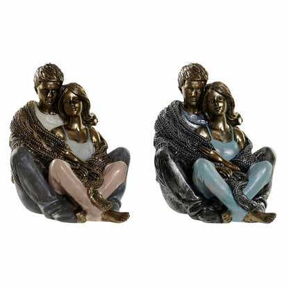 Figurine Décorative DKD Home Decor Cuivre Moderne Couple 12 x 10,5 x 12 cm (2 Unités)