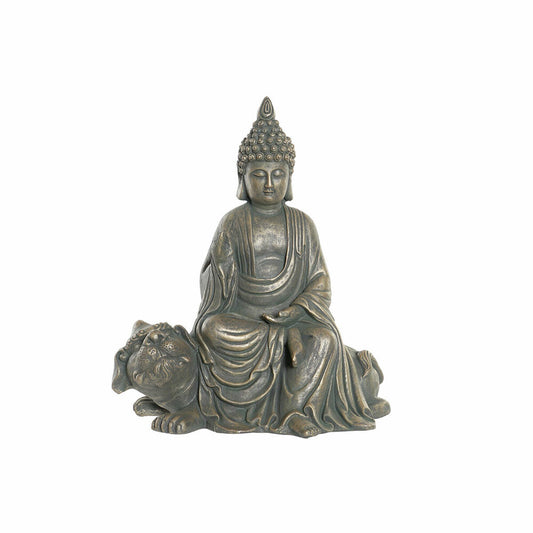 Figurine Décorative DKD Home Decor 38 x 25 x 43 cm Noir Doré Buda Gris foncé Oriental Moderne