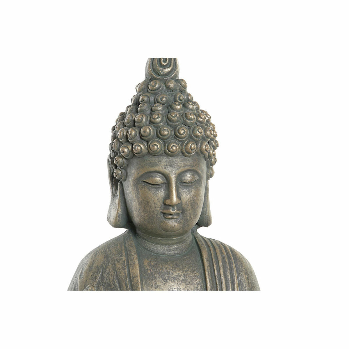 Figurine Décorative DKD Home Decor 38 x 25 x 43 cm Noir Doré Buda Gris foncé Oriental Moderne