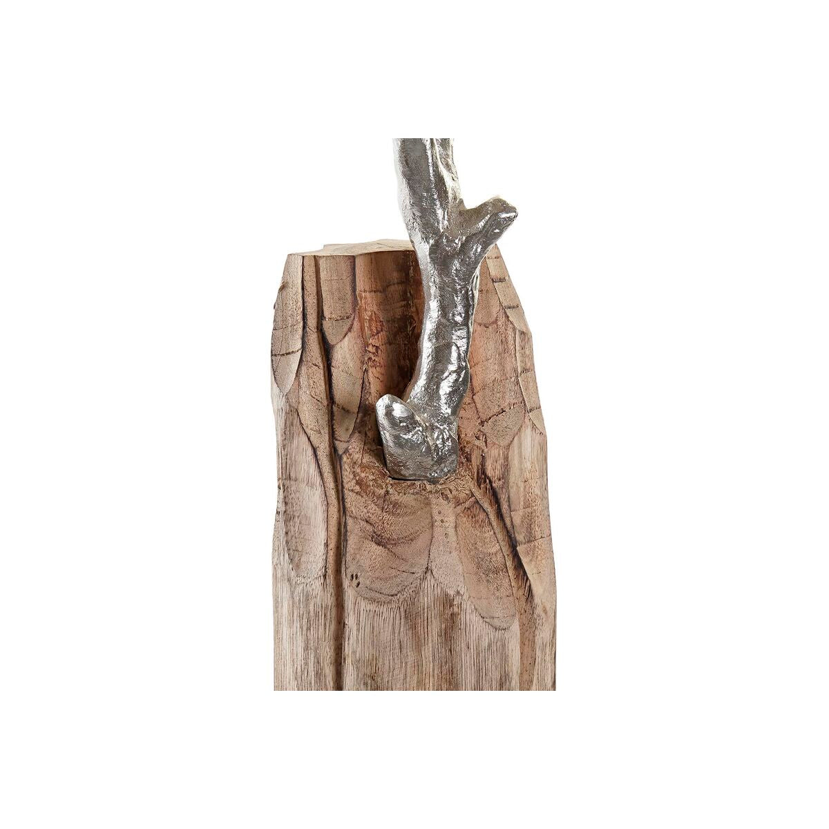 Figurine Décorative DKD Home Decor Tronc Argenté Arbre Marron Aluminium Colonial Bois de manguier (26 x 11 x 51 cm)