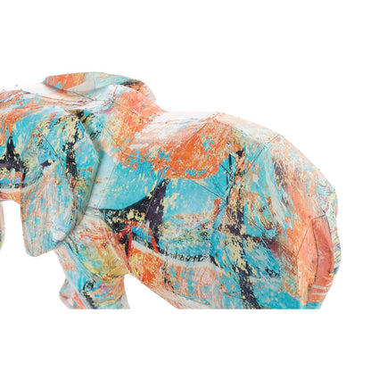 Figurine Décorative DKD Home Decor Eléphant Résine Multicouleur (37,5 x 17,5 x 26 cm)