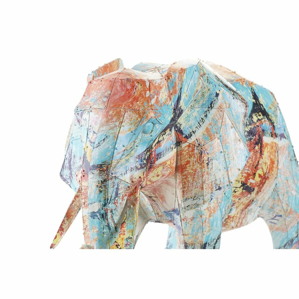 Figurine Décorative DKD Home Decor Eléphant Résine Multicouleur (37,5 x 17,5 x 26 cm)