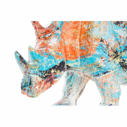 Figurine Décorative DKD Home Decor 34 x 12,5 x 16,5 cm Multicouleur Rhinocéros Moderne