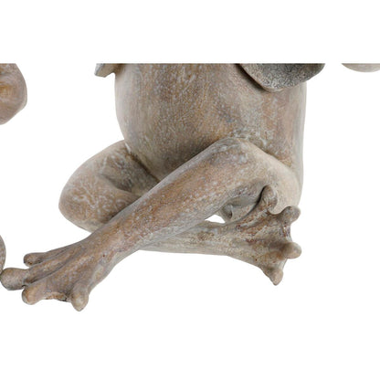 Figurine Décorative DKD Home Decor Musicien 23 x 19,5 x 22,5 cm Marron Grenouille (3 Unités)