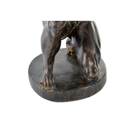 Figurine Décorative DKD Home Decor Homme 23 x 19 x 42 cm Noir Doré