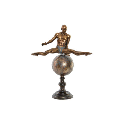 Figurine Décorative DKD Home Decor Doré Résine Gymnaste Moderne (36 x 19 x 46 cm)