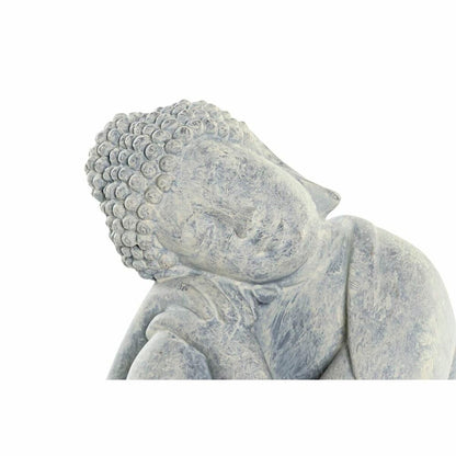 Figurine Décorative DKD Home Decor Gris Gris clair Buda Oriental 18 x 14 x 23 cm