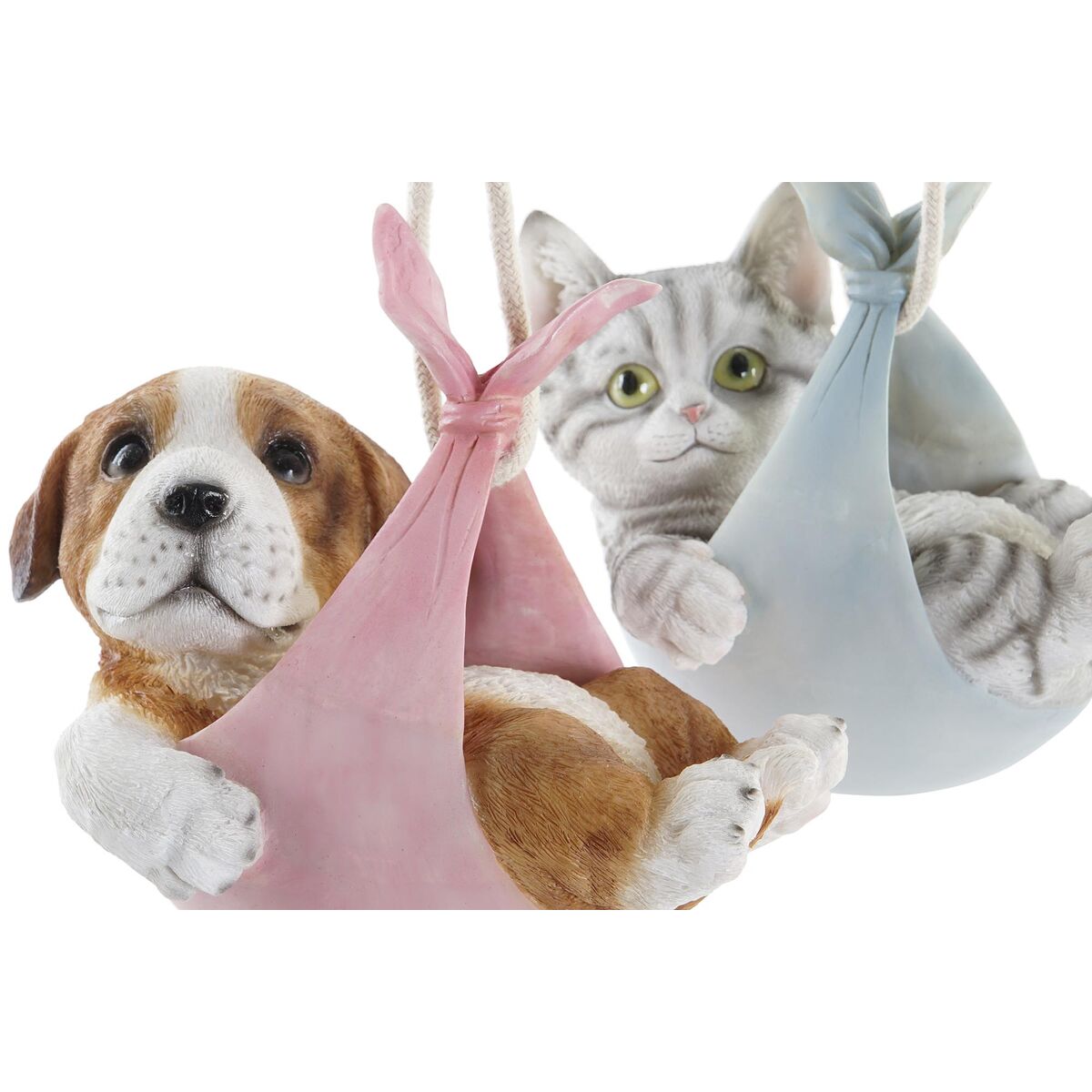 Figurine Décorative DKD Home Decor Multicouleur Chien 18 x 12,5 x 16 cm (4 Unités)