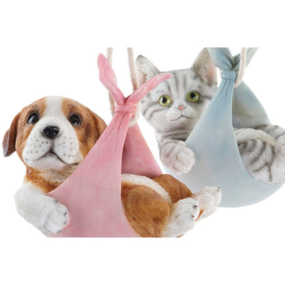 Figurine Décorative DKD Home Decor Multicouleur Chien 18 x 12,5 x 16 cm (4 Unités)