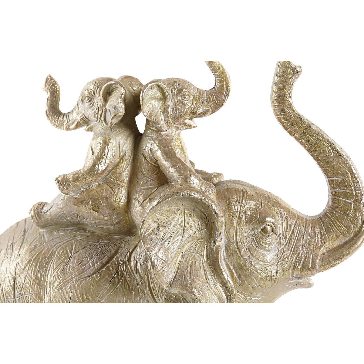 Figurine Décorative DKD Home Decor 24 x 10 x 25,5 cm Eléphant Doré Colonial