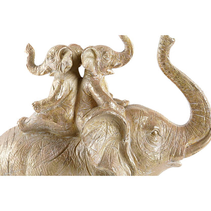 Figurine Décorative DKD Home Decor 24 x 10 x 25,5 cm Eléphant Doré Colonial