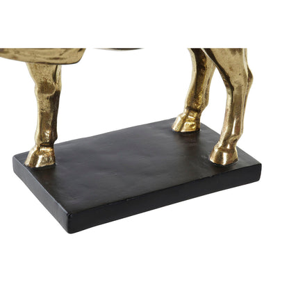 Figurine Décorative DKD Home Decor 29 x 9 x 25 cm Cheval Noir Doré