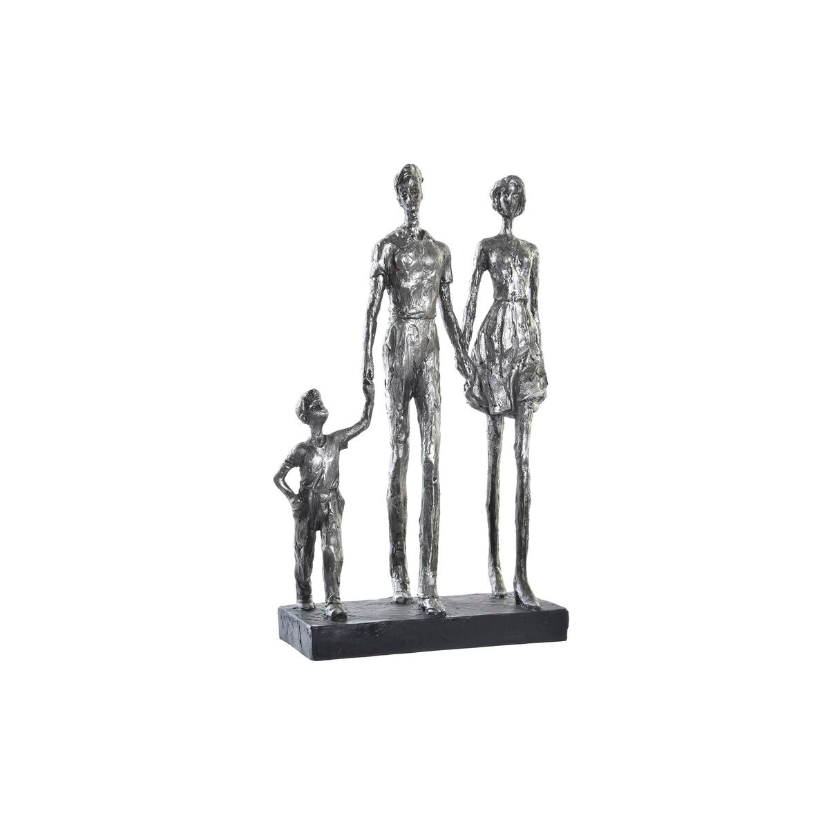 Figurine Décorative DKD Home Decor Argenté Noir Résine Moderne Famille (26 x 11,5 x 41,5 cm)