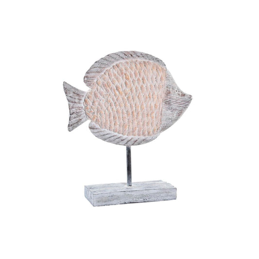 Figurine Décorative DKD Home Decor 27,4 x 9 x 32 cm Naturel Gris Poisson méditerranéen