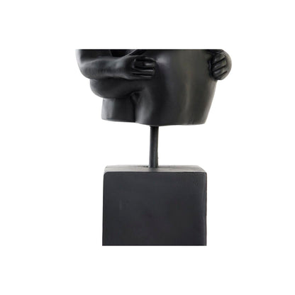 Figurine Décorative DKD Home Decor Couple Noir Doré 15,5 x 13,5 x 37,5 cm (2 Unités)