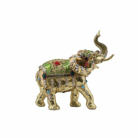 Figurine Décorative DKD Home Decor 24 x 12 x 23,5 cm Eléphant Doré Moderne