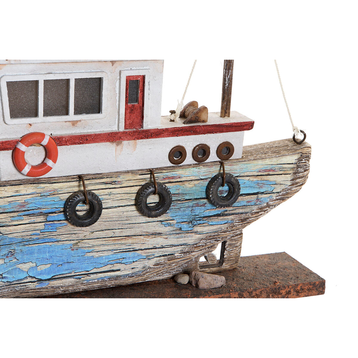 Figurine Décorative DKD Home Decor Bleu Blanc Barco 40 x 5 x 24 cm