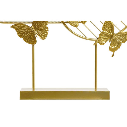 Figurine Décorative DKD Home Decor Doré Métal Papillons (63 x 9 x 58,4 cm)