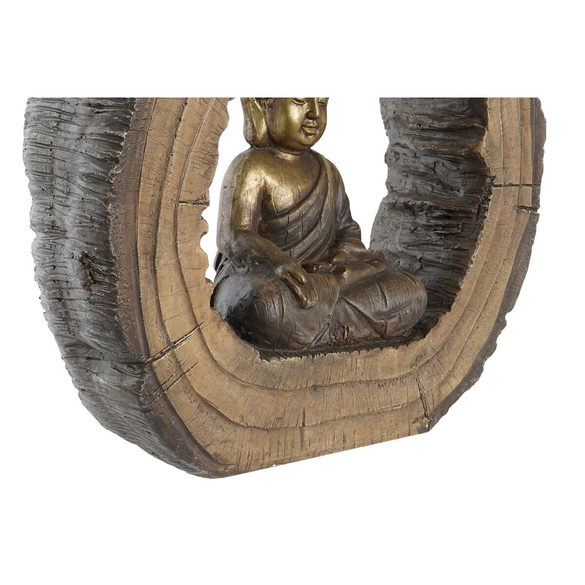 Figurine Décorative DKD Home Decor 40 x 13 x 40 cm Doré Marron Buda Oriental (2 Unités)