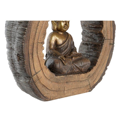 Figurine Décorative DKD Home Decor 40 x 13 x 40 cm Doré Marron Buda Oriental (2 Unités)