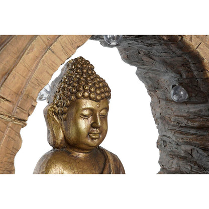 Figurine Décorative DKD Home Decor 40 x 13 x 40 cm Doré Marron Buda Oriental (2 Unités)