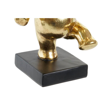 Figurine Décorative DKD Home Decor 19 x 14 x 20,5 cm Eléphant Noir Doré (2 Unités)