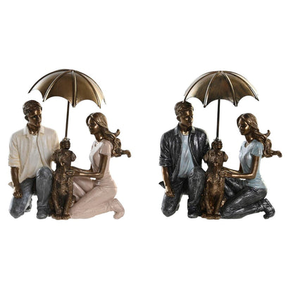 Figurine Décorative DKD Home Decor 15,5 x 8,5 x 14,5 cm 15,5 x 8,5 x 19 cm Multicouleur Couple (2 Unités)