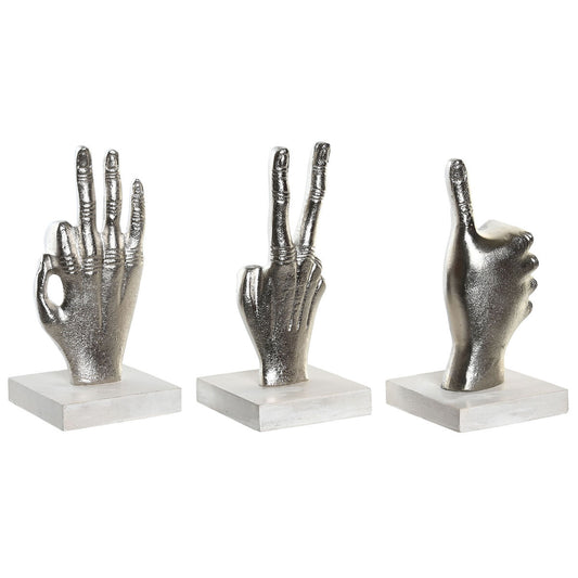 Figurine Décorative DKD Home Decor Argenté 10 x 10 x 20 cm (3 Unités)