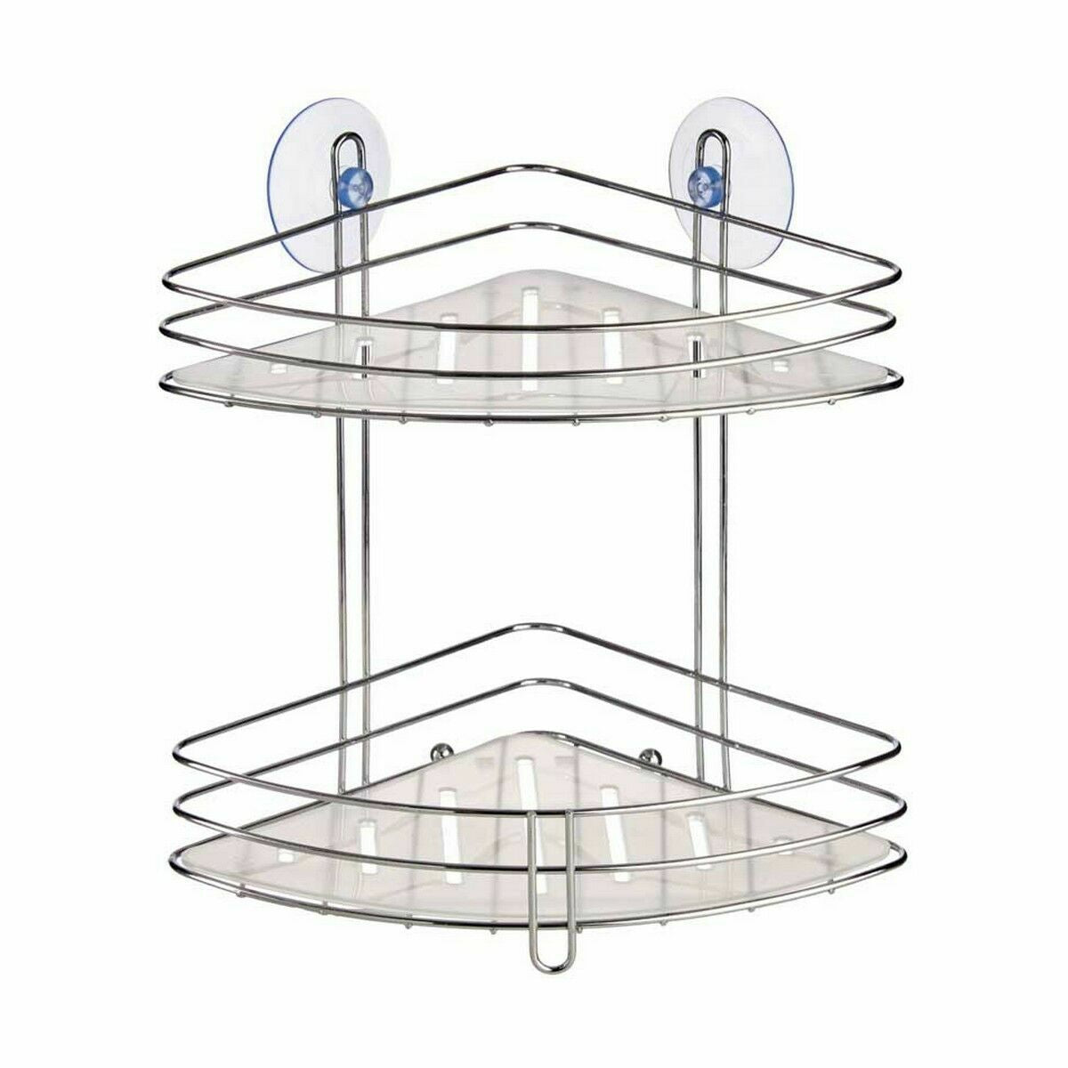 Étagère d'Angle De douche Transparent Chrome Plastique 26,9 x 26,5 x 19,8 cm (6 Unités)