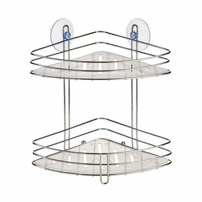 Étagère d'Angle De douche Transparent Chrome Plastique 26,9 x 26,5 x 19,8 cm (6 Unités)