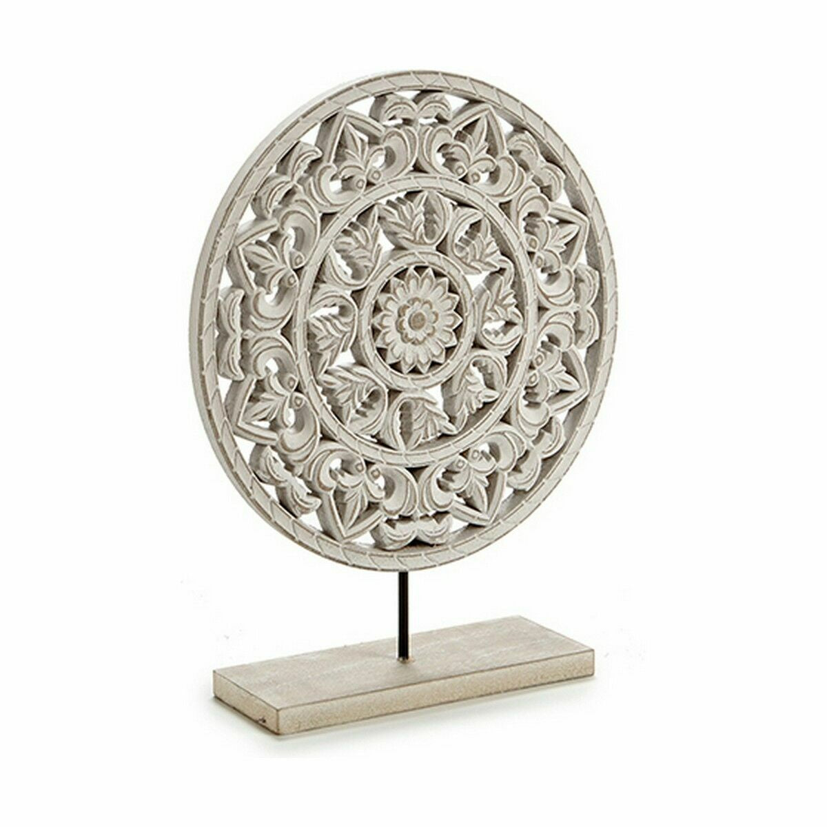 Figurine Décorative Mandala Blanc 30 x 36 x 7 cm (6 Unités)