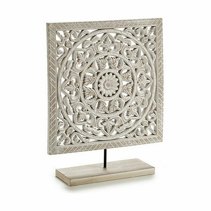 Figurine Décorative Mandala Blanc 7 x 35,5 x 30 cm (6 Unités)