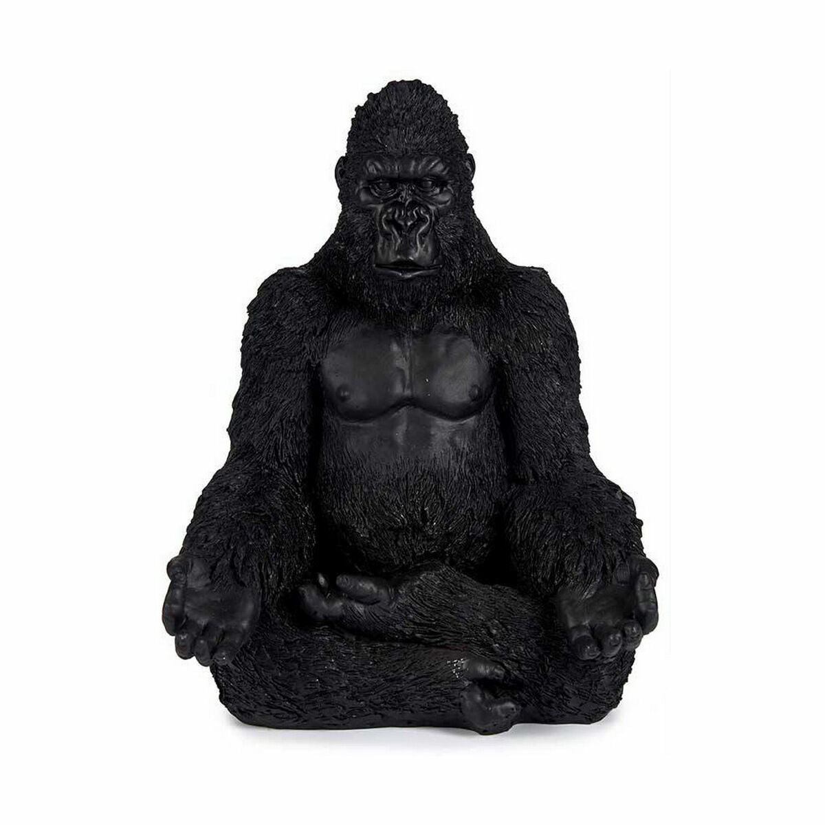 Figurine Décorative Gorille Yoga Noir 19 x 26,5 x 22 cm (4 Unités)