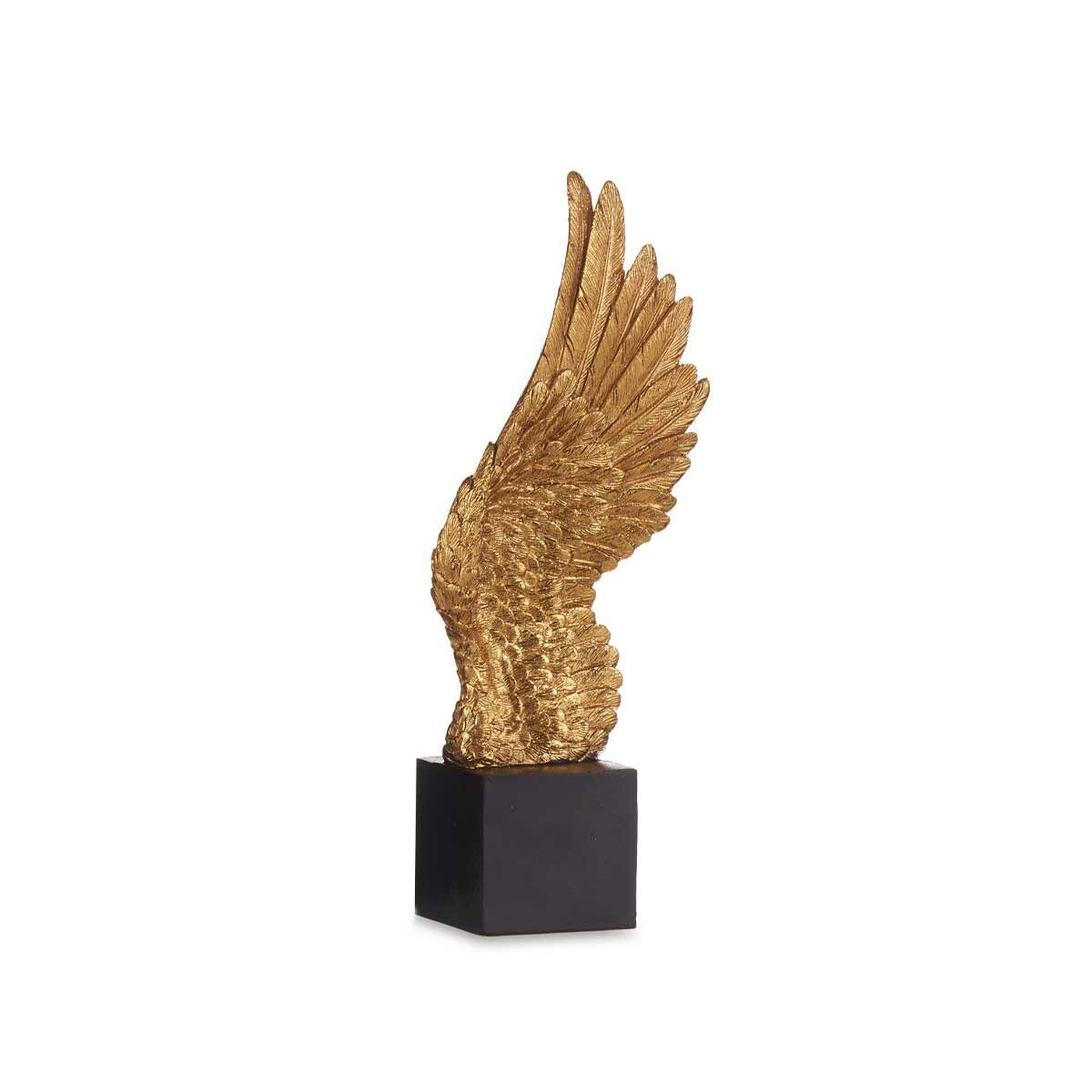 Figurine Décorative Ailes Noir Doré 8 x 33,5 x 13,5 cm (6 Unités)